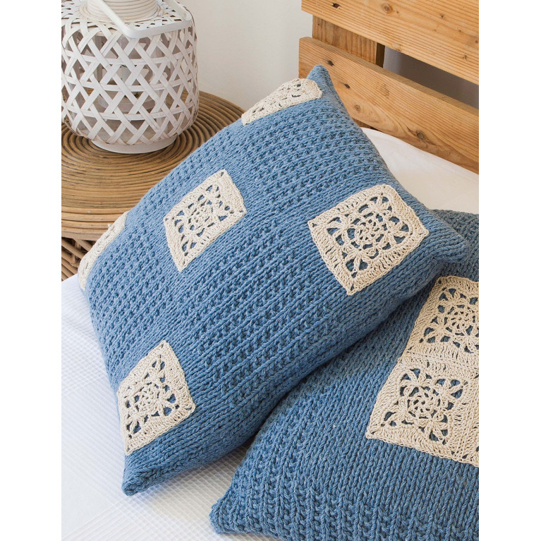 Modèle de Coussin Love Denim - Lino 100%