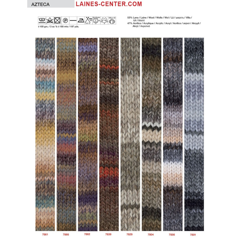 Cartes de coloris Azteca