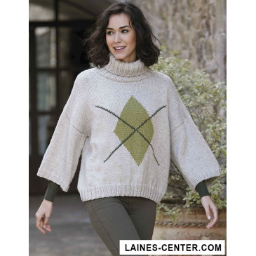 Modèle de Pull Merino Aran Natur
