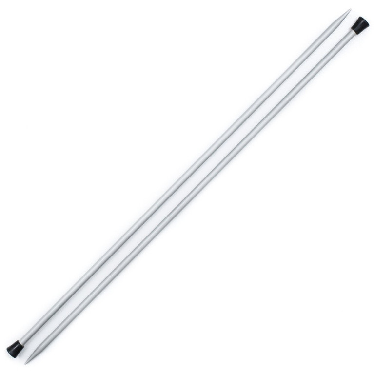 Aiguilles droites aluminium 40 cm - Knit Pro Basix