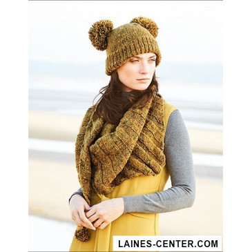 Modèle d’Écharpe Fashion Alpaca Tweed Chunky