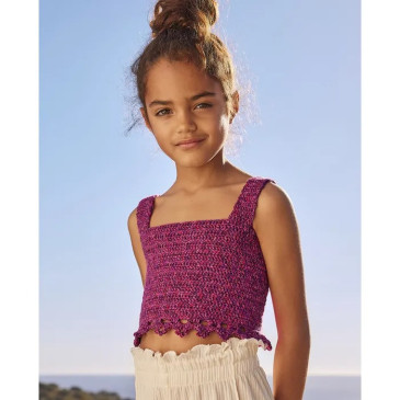 Modèle Débardeur Fleurine en Phil Rainbow