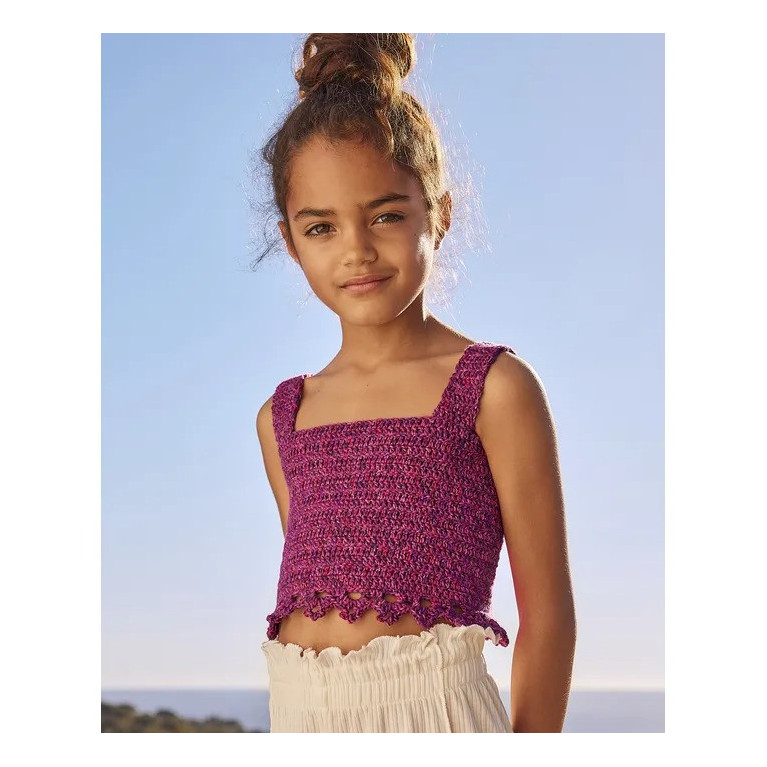 Modèle Débardeur Fleurine en Phil Rainbow