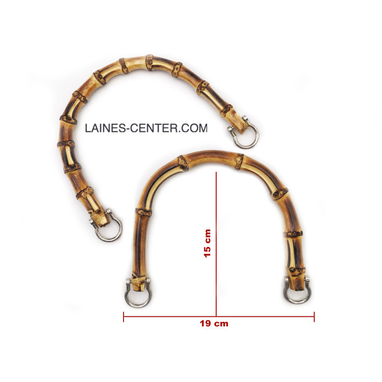 Poignée de sac en bambou texturée
