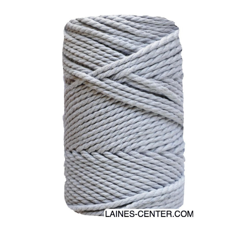 Macramé 3mm gris plata