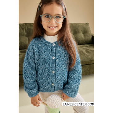 Modèle PDF Gilet fille Paige - tricot