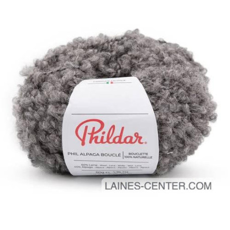 Phil Alpaga Bouclé gris acier