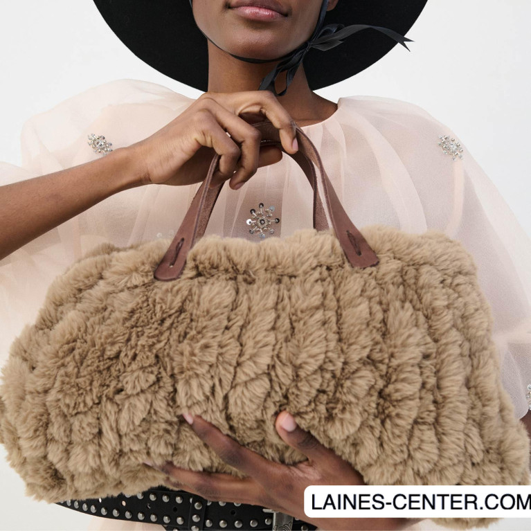 Anse en similicuir marron