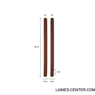 Anse en similicuir marron