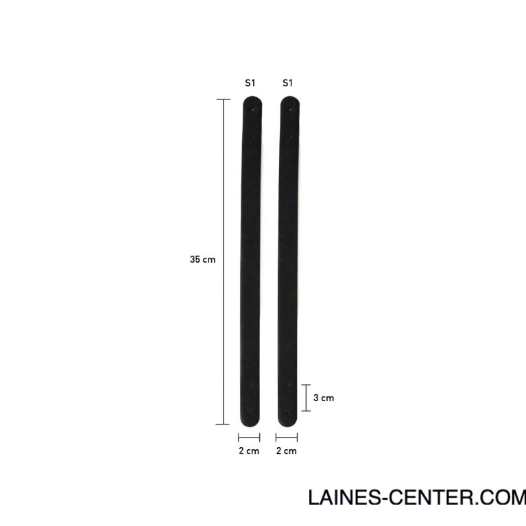 Anse en similicuir noir