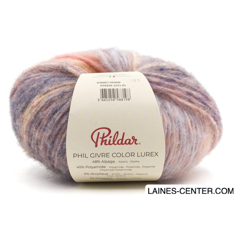 Phil Givre Color Lurex sorbet denim