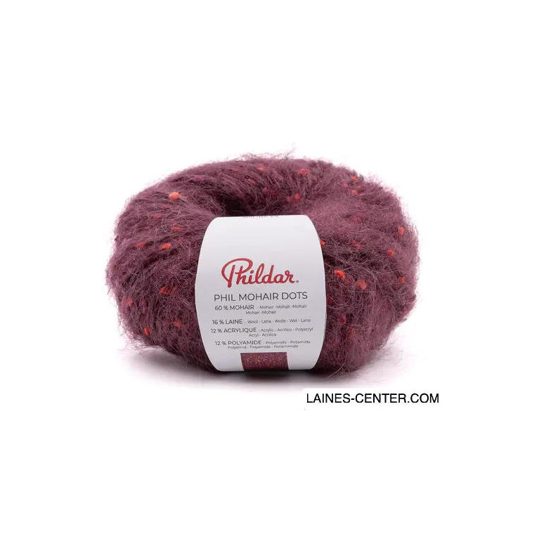 Phil Mohair Dots bois de violette