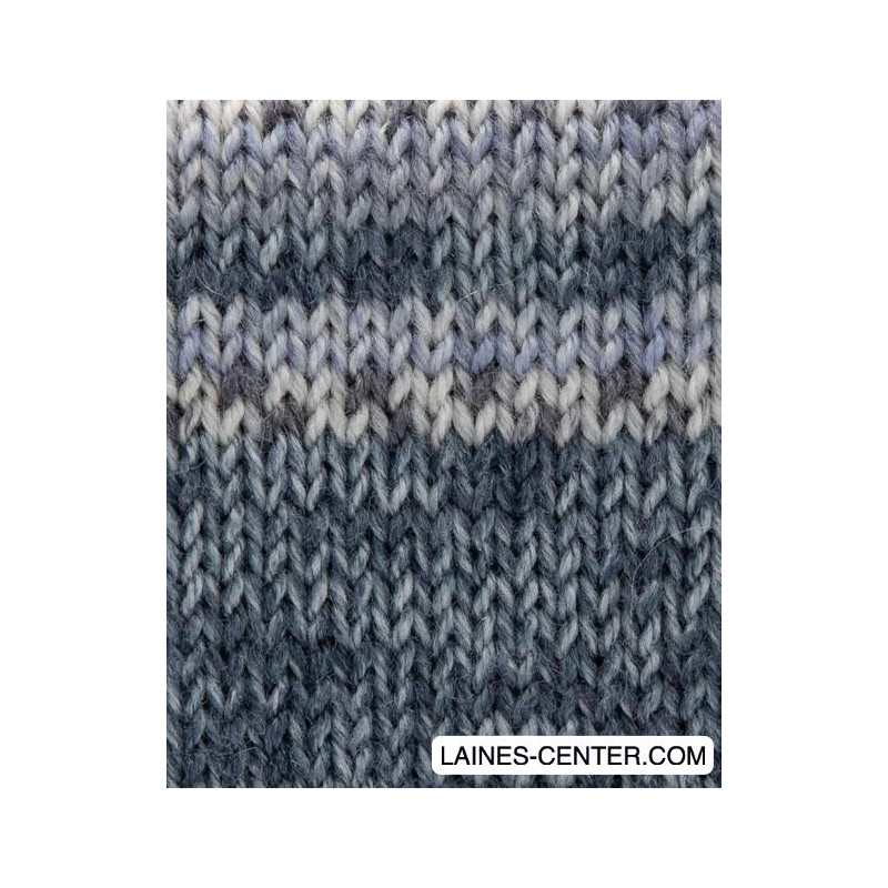 Phil Socks Merinos impr jacquard denim